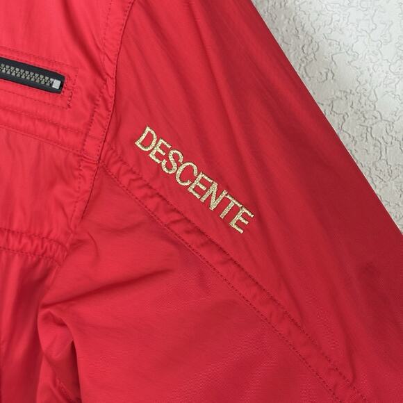 Vtg Descente Mens Ski Jacket Coat Bomber Puffer Red Size L - Picture 6 of 10